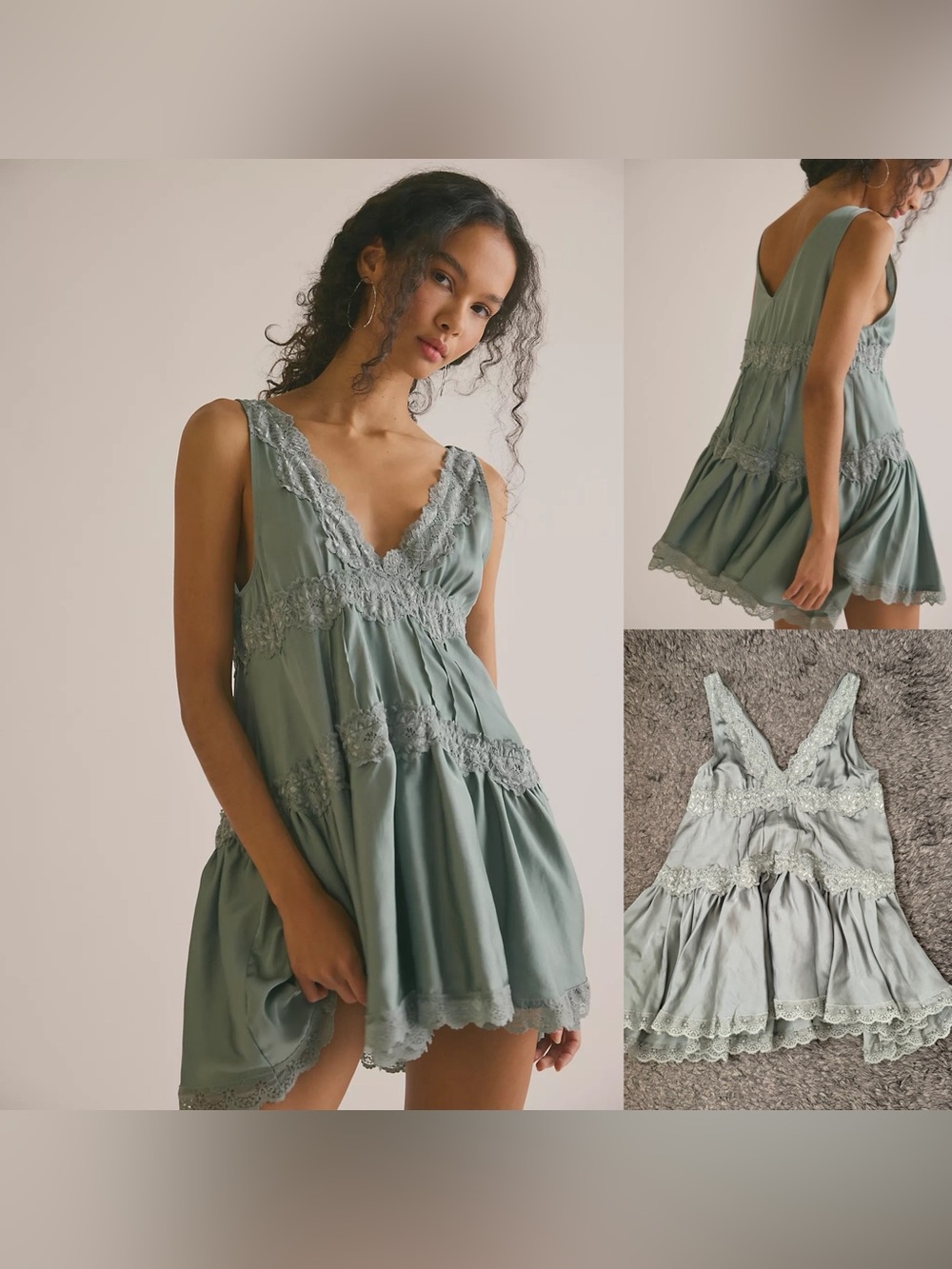 Free People In This Groove Mini Slip Dress